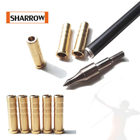 24 pcs Free Shipping Archery Arrow Insert Copper 38 Grains 6.2mm Carbon Rod OD7.6mm Bob-Weight Broadhead ► Photo 1/6