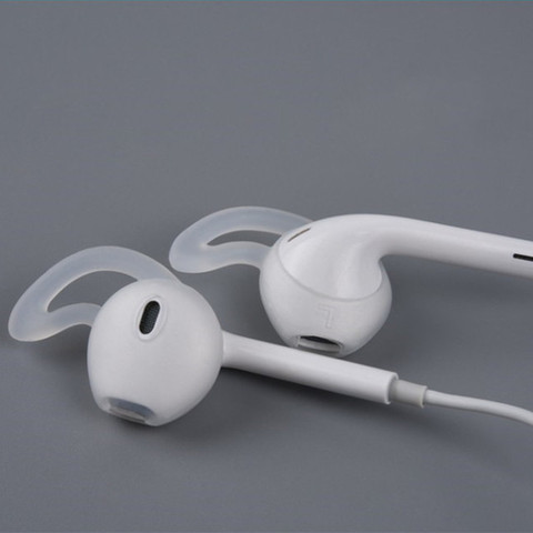 4/2Pcs  Silicone Cover Earbuds Earphone Case for Apple Iphone X 8 7 6 Plus Earpods Headphone Eartip Ear Wings Hook Cap Earhook ► Photo 1/5