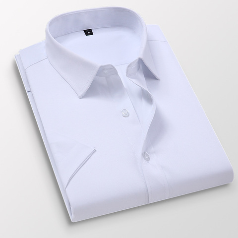 6XL 7XL 8XL Summer New Men's Short Sleeve Shirt Casual Business Formal Dress Shirts for Men White Camisas Slim Fit Men Clothing ► Photo 1/6