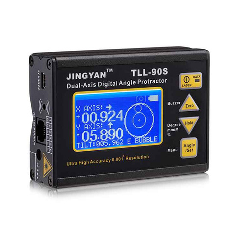 TLL-90S Portable Mini LCD Display Digital Angle Protractor Angle Meter Professional Dual-axis Laser Level Inclinometer ► Photo 1/6