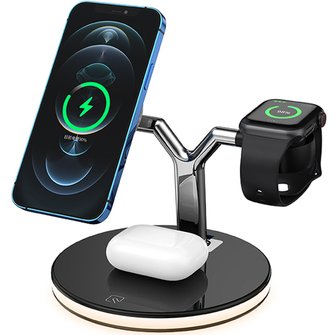 3 in 1 Magnetic Wireless Charger 15W Fast Charging Station for Magsafe iPhone 12 pro Max Chargers for Apple Watch Airpods pro ► Photo 1/6