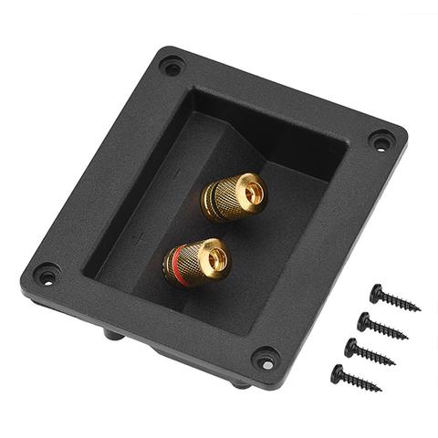 Acoustic Components for HiFi Speaker 2 Copper Binding Post Terminal Cable Connector Box Shell With 2 Copper Screw Binding Ports ► Photo 1/6