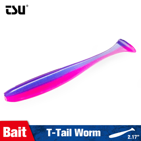 TSURINOYA Soft Lures 75mm 88mm T Tail Fishing Soft Baits Leurre Double Color Shad Artificial Silicone Wobblers For Bass Pike ► Photo 1/6