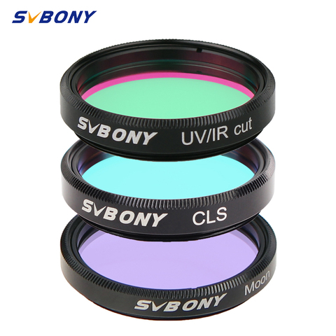 SVBONY 1.25'' MOON + UV-IR+CLS 3 pcs Elimination of light pollution filters for Astronomy Telescope Eyepiece Observations of Dee ► Photo 1/6