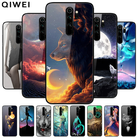 For Xiaomi Redmi Note 8 Pro Case Tempered Glass Hard Back Cover Protective Phone Cases for Redmi Note8 Pro 8Pro 8T 8 T Bumper ► Photo 1/6