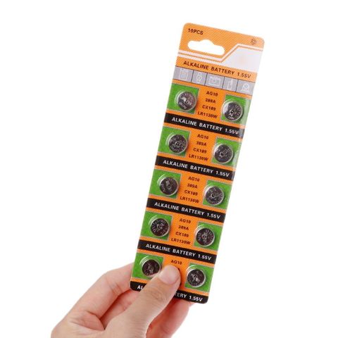 10PCS Button Coin Cell Battery AG10 1.5V Watch Batteries SR54 389 189 LR1130 SR1130 Toys Control Remote ► Photo 1/6