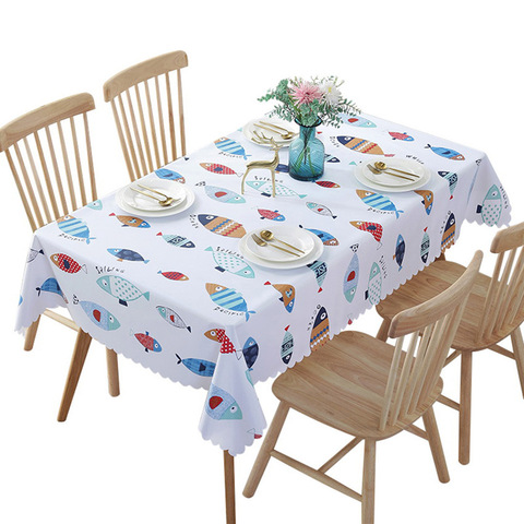 Cartoon Animals Table Cloth Cover PVC Waterproof Flowers Cactus Tablecloths Background Cloth Home Decor Manteles toalha de mesa ► Photo 1/6