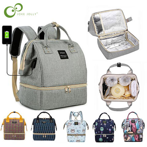 Diaper Bag Mummy Maternity Baby Bags Small Travel Grey Nappy Changing Backpack Women Insulated Lunch Bag Stroller Organizer ZXH ► Photo 1/6