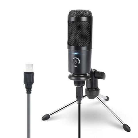 USB Condenser Microphone for Computer Karaoke Studio Microphone for bm 800 YouTube Gaming Recording mic with Stand Shock Mount ► Photo 1/6