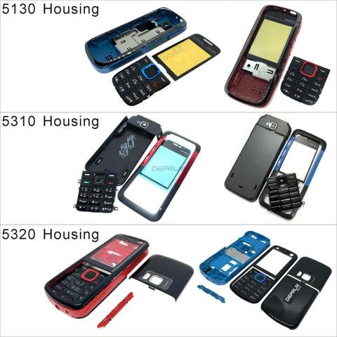New Full Phone Housing Cover Case Keypad For Nokia 5130 5310 5320 Back cover red blue black ► Photo 1/6