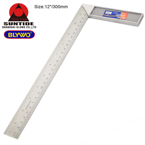 12inch Stainless Steel Right Measuring Ruler Tool 90 degree metric and inch Angle Square Ruler ► Photo 1/5