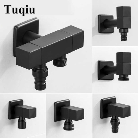 Washing machine faucet Copper Bathroom corner faucet tap Single Cold garden Faucet Black Oil outdoor mixer Small Tap ► Photo 1/6