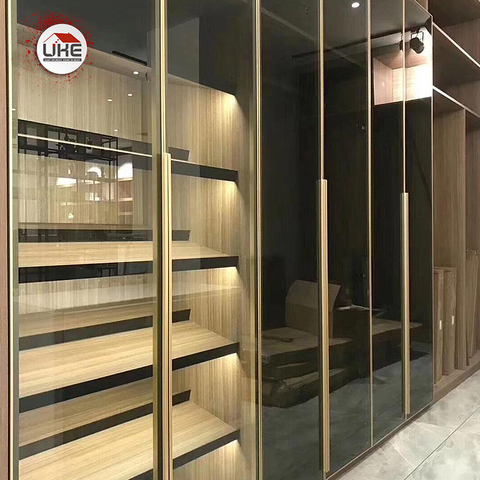 UKE Glass Front extruded square aluminum cabinet door frame with integrated handle ► Photo 1/6