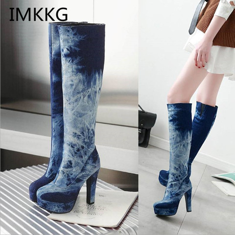 Shoes women boots autumn and winter snow boots ladies sexy Knee high boot big size 34-43 Hot 2022 Fashion newest S481 ► Photo 1/6