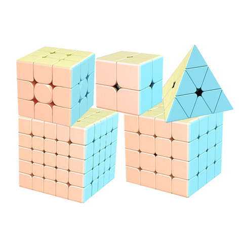 Moyu Marcaron Series 2x2 3x3 4x4 5x5 Pyramid Jinzita Magic Cube Cartoon Competitive Performance Cubes for kids Educational Toys ► Photo 1/6