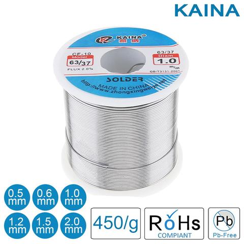 Solder Wire 0.5 0.6 0.8 1.0 1.2 1.5 2.0mm 450g 63/37 Welding Wire Solder with 2% Flux and Low Melting Point for Welding ► Photo 1/6
