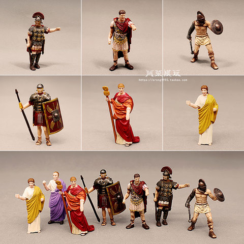 Medieval Castle Miniature Figurine Ancient Rome Emperor Caesar Pope Missionaries Gladiator Rome Soldier Lady Model Toys Decor ► Photo 1/5