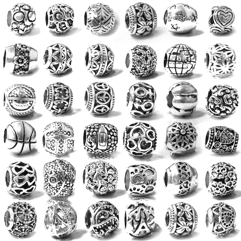 Special offer 50 Styles Of Large Hole Alloy Beads DIY Accessories For Making Branded Bracelets, Bracelets, Necklaces And Gifts ► Photo 1/6