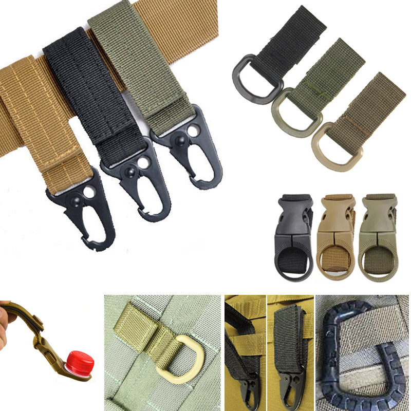 3Pcs Tactical Molle Webbing Connecting Lock Buckle Strap Belt Backpack Clips
