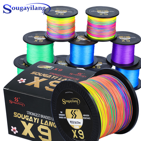 Sougayilang 9 Strands Super Strong 150M 350M 550M PE Fishing Line Reverse Spiral Tech Multifilament Carp Fishing Line 17-97LB ► Photo 1/6