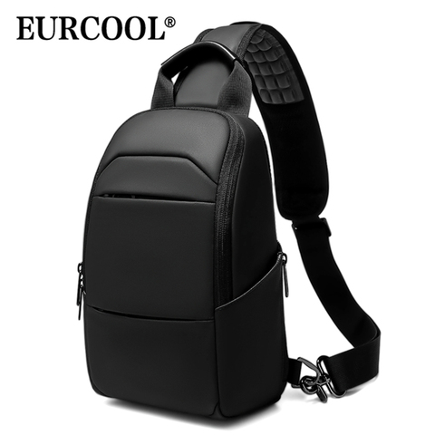 EURCOOL Messenger bag for men 9.7” iPad Chest pocket Crossbody water-proof Pack Messenger Bags multi-function Shoulder Bag n1910 ► Photo 1/6