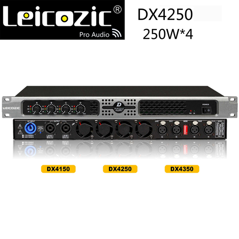Leicozic DX4250 4x 250w digital amplifier RMS 4ohm 400w amplifier class d amps 4 channel power amplifiers musical instruments ► Photo 1/1