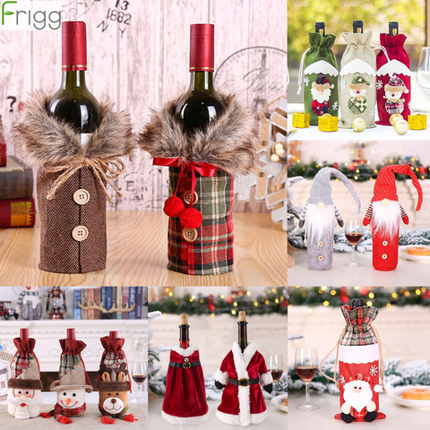 Christmas Wine Bottle Cover Merry Christmas Decorations For Home 2022 Natal Christmas Ornaments Xmas Gifts Happy New Year 2022 ► Photo 1/6
