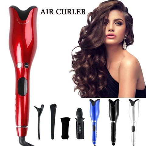 Curling Iron Automatic Hair Curler with Tourmaline Ceramic Heater and LED Digital Mini Portable Curler Air Curling Wand ► Photo 1/6