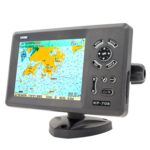 KP-708 7in Marine GPS Navigator Navigation Chart Plotter with Colorful LCD Internal GPS Antenna Transponder Combo Navigator ► Photo 1/6