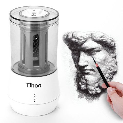 Tihoo 2 Colors Multifunction Automatic Eelectric Pencil Sharpener Professional USB Heavy Duty Mechanical for Children School ► Photo 1/6