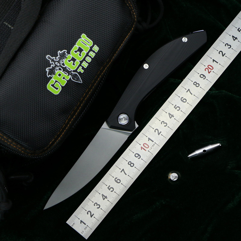 GREEN THORN SIGMA mrbs D2 blade G10 steel handle outdoor camping hunting pocket kitchen fruit practical folding knife EDC tools ► Photo 1/6