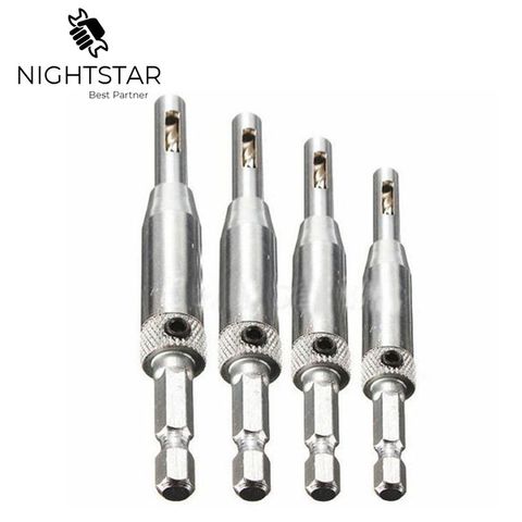 4 pcs HSS Self Centering Hinge Drill Bits Set Door Cabinet Woodworking Punch t 5/64 7/64 9/64 11/64 ► Photo 1/6