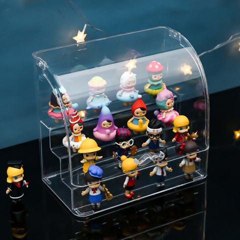 Acrylic Action Figures Toys Storage Box Cartoon Figure Doll Display Stand Dustproof Model Toy Collectibles Showcase  Organizer ► Photo 1/6