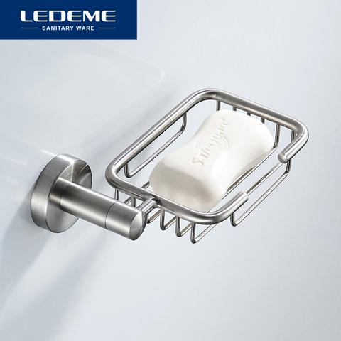 LEDEME Single Layers Soap Box Kitchen Tools Bathroom Accessories Soap Draining Holder Soap Dish Wall Dishes L71702-1 ► Photo 1/6
