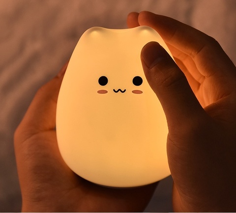 LED Night lamp decorate desk light battery dream cute cat holiday creative sleepping 7changing bulb for baby bedroom luminar ► Photo 1/6