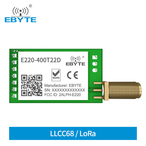 LoRa 433MHz LLCC68 470MHz Wireless Module 22dBm Long Range 5km EBYTE E220-400T22D SMA-K UART RSSI Transmitter Receiver SEMTECH ► Photo 1/6