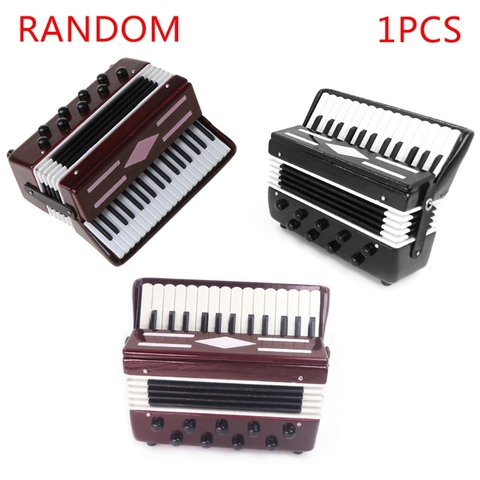 Mini 1/12 Dollhouse Wooden Accordion Miniature Musical Instruments Model Collection Home Decor Toys ► Photo 1/6