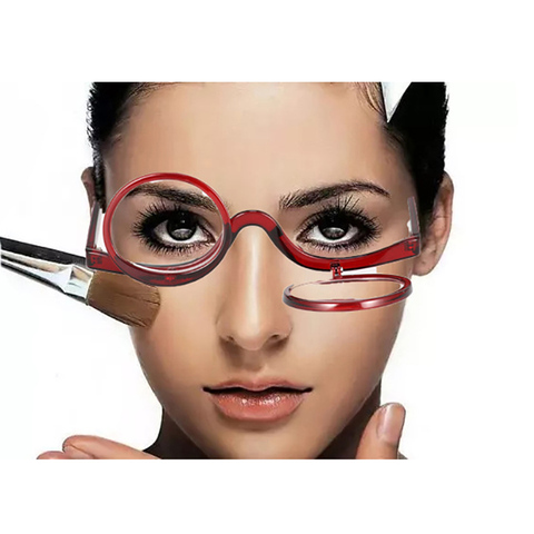 GLAUSA  Rotating Magnifying Makeup Reading Glasses For Women Folding Clamshell Cosmetic Presbyopic Glasses For Elder Unisex ► Photo 1/6