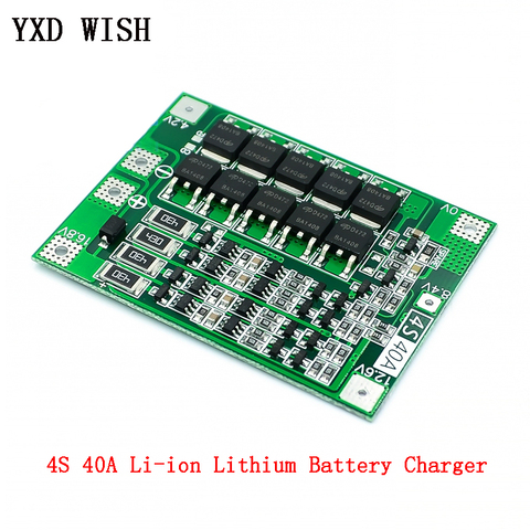 4S 40A Li-ion Lithium Battery 18650 Charger PCB BMS Protection Board Balance 18650 For Drill Motor 14.8V 16.8V Lipo Cell Module ► Photo 1/2