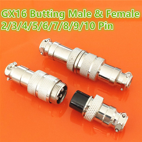 1set GX16 Butting Docking Male & Female 16mm Circular Aviation Socket Plug 2/3/4/5/6/7/8/9/10 Pin Wire Panel Connectors ► Photo 1/2