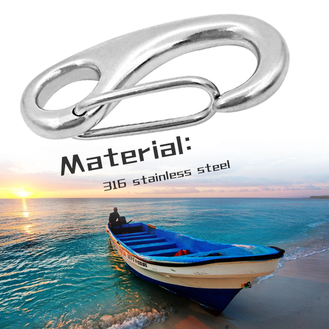 Boat Hook Spring Snap Hook Anchor Rigging Clip Quick Link Buckle Stainless Steel For Yacht Outdoor Etc Boat Accessories Marine ► Photo 1/6