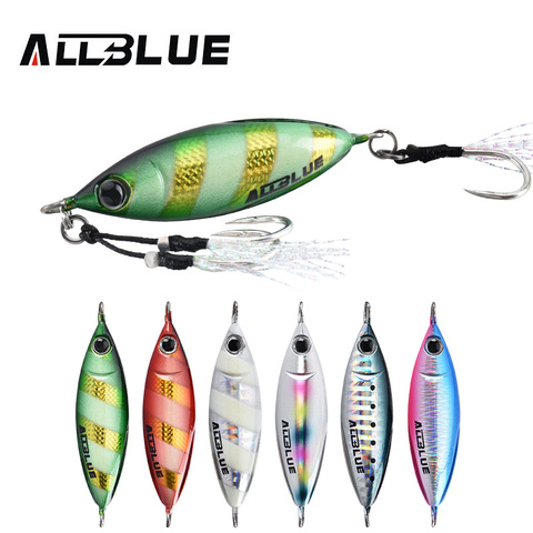 ALLBLUE New S-BENT Slow Jig Metal Casting Spoon 40G 60G Artificial Bait Off Shore Lead Cast Jigging Fishing Tackle ► Photo 1/6