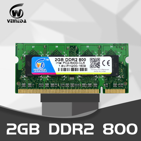 VEINEDA Laptop notebook 1GB 2GB 4GB 1G 2G 4G PC2 DDR2  533 667 800MHz PC2-6400 200Pin non-ECC for Laptop Memory ► Photo 1/6