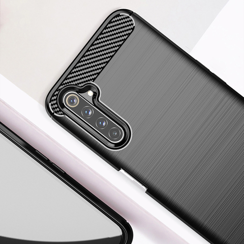 For OPPO Realme 6 Pro Carbon Fiber Cover Full Protection Phone Case Cover Shockproof Bumper for OPPO R15 F7 F5 A79 A75 A3 A73 ► Photo 1/6