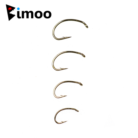 Bimoo1000PCS Fly Tying Barbed Nymph Hooks Bug Shrimp Pupae Larvae Caddis Egg Flies Fish Hooks Dry Flies Hooks #10 #12 #14 #16 ► Photo 1/6