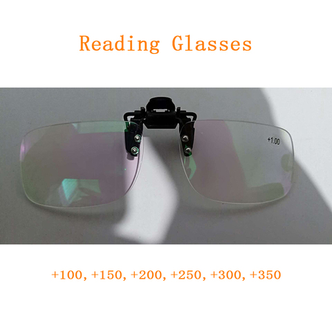 Clip On Reading Glasses Magnifier Women Men Rimless Presbyopia Spectacles Clips Lens Old man Gift +1.0,+1.5,+2.0,+2.5,+3.0,+3.5 ► Photo 1/6