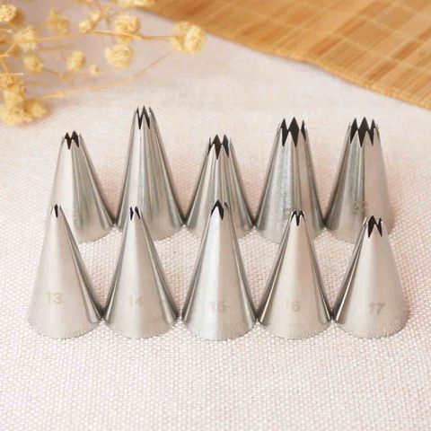 #13~#22 Open Star Icing Nozzle Stainless Steel Small Size Piping Cake Decorating Tips Royal Pastry Tip Tools Bakeware ► Photo 1/6