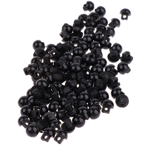 100 Pieces 6mm Plastic Safety Eyes, Mushroom Domed Sewing Buttons for Doll Making (Black) ► Photo 1/6