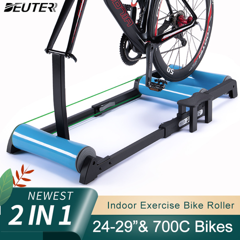 Indoor Bicycle Roller Home Trainer Mountain Road Bike Roller Stationary Bike Stand Exercise For 24-29