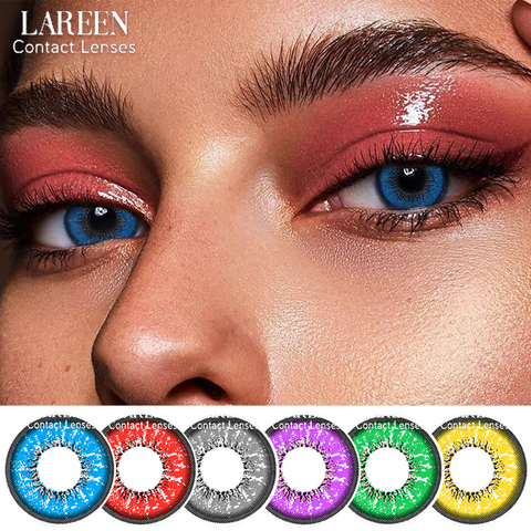 2Pcs/Pair Colored Contact Lenses For Eyes Love Words Series Blue Contact Lens Color Cosmetic Beautiful Pupil Lentes De Contacto ► Photo 1/6